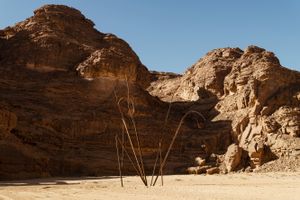 [Monika Sosnowska][0], _Silent Witnesses of The Past_. Exhibition view: Desert X AlUla 2022 (11 February–30 March 2022). Courtesy the artist and Desert X AlUla. Photo: Lance Gerber.


[0]: https://ocula.com/artists/monika-sosnowska/